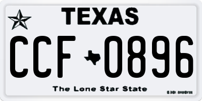 TX license plate CCF0896