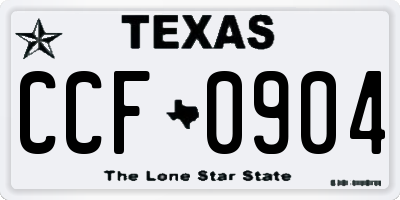 TX license plate CCF0904