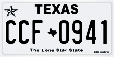 TX license plate CCF0941