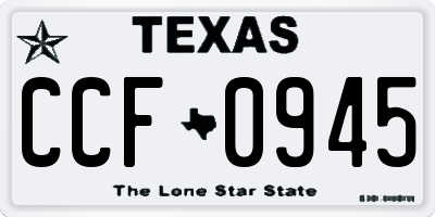 TX license plate CCF0945