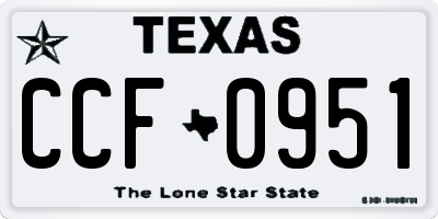 TX license plate CCF0951
