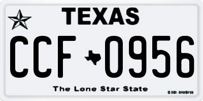 TX license plate CCF0956