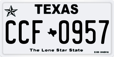 TX license plate CCF0957