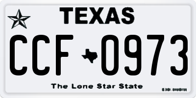 TX license plate CCF0973