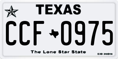 TX license plate CCF0975