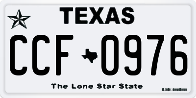 TX license plate CCF0976