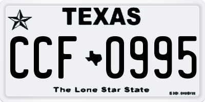 TX license plate CCF0995