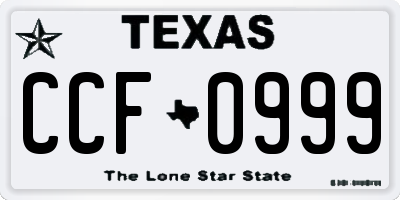 TX license plate CCF0999