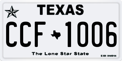 TX license plate CCF1006