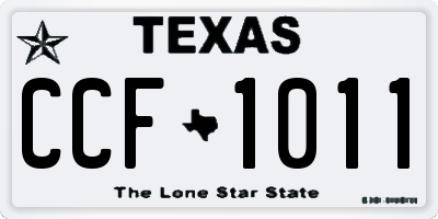 TX license plate CCF1011