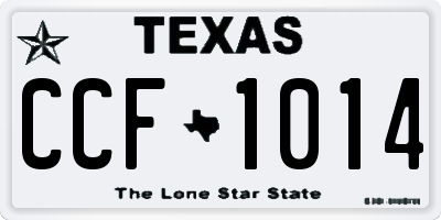 TX license plate CCF1014