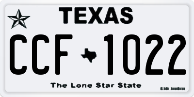 TX license plate CCF1022