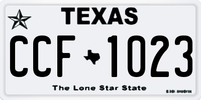 TX license plate CCF1023
