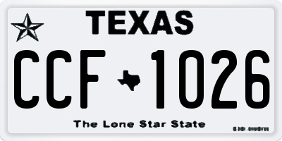 TX license plate CCF1026