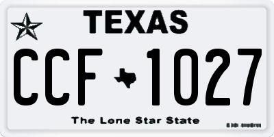 TX license plate CCF1027