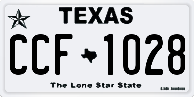 TX license plate CCF1028