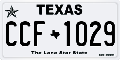 TX license plate CCF1029