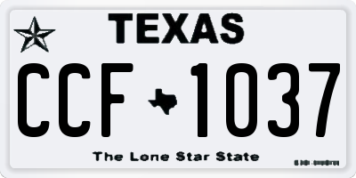 TX license plate CCF1037