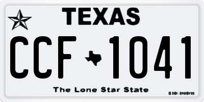 TX license plate CCF1041