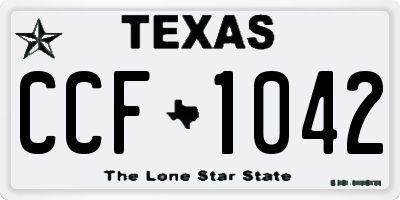 TX license plate CCF1042