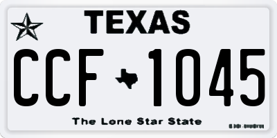 TX license plate CCF1045