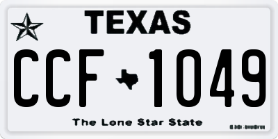 TX license plate CCF1049