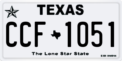 TX license plate CCF1051