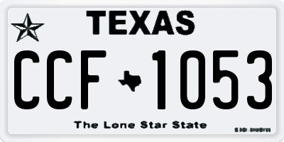 TX license plate CCF1053
