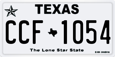 TX license plate CCF1054