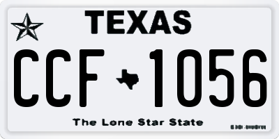 TX license plate CCF1056