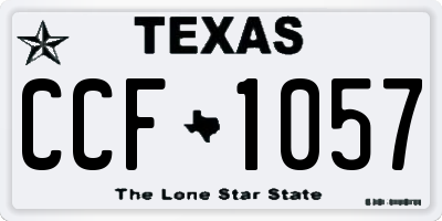 TX license plate CCF1057