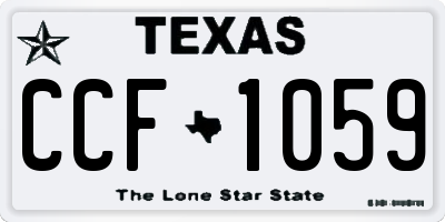TX license plate CCF1059