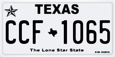 TX license plate CCF1065