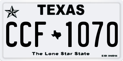 TX license plate CCF1070