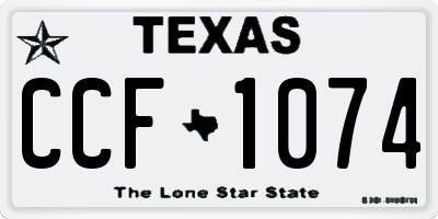 TX license plate CCF1074