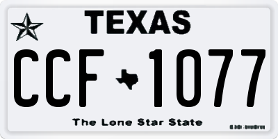 TX license plate CCF1077
