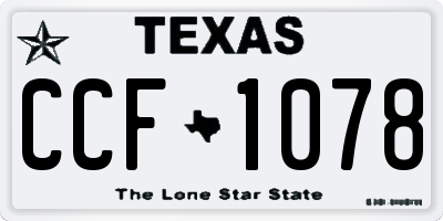 TX license plate CCF1078