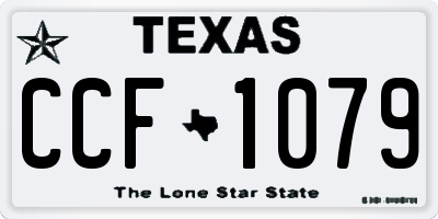 TX license plate CCF1079