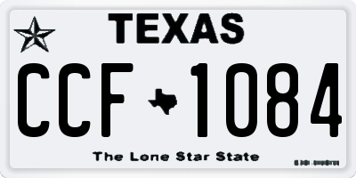 TX license plate CCF1084