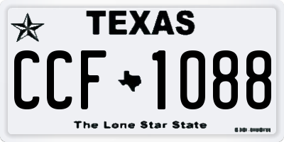 TX license plate CCF1088