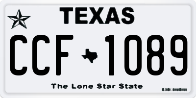 TX license plate CCF1089