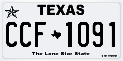 TX license plate CCF1091