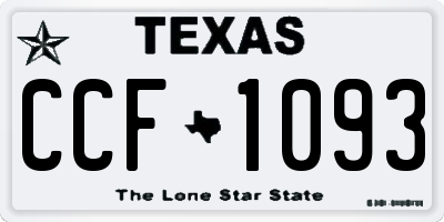 TX license plate CCF1093
