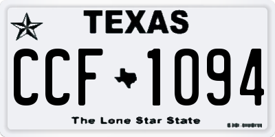 TX license plate CCF1094