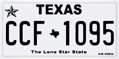 TX license plate CCF1095