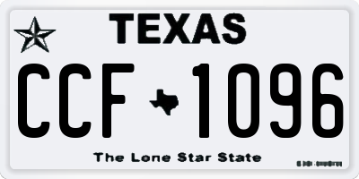 TX license plate CCF1096