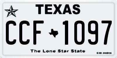TX license plate CCF1097