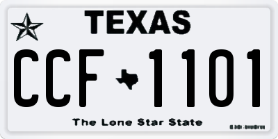 TX license plate CCF1101
