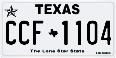 TX license plate CCF1104