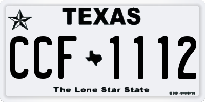 TX license plate CCF1112